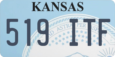 KS license plate 519ITF