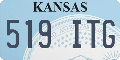 KS license plate 519ITG