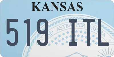 KS license plate 519ITL