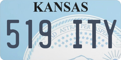 KS license plate 519ITY