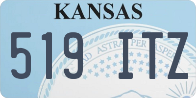KS license plate 519ITZ