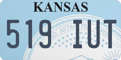 KS license plate 519IUT