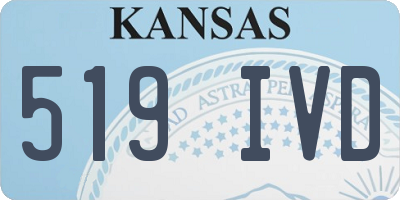 KS license plate 519IVD