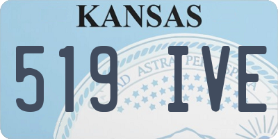KS license plate 519IVE
