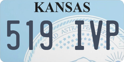 KS license plate 519IVP