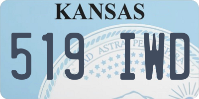 KS license plate 519IWD
