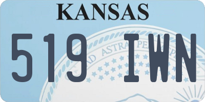KS license plate 519IWN