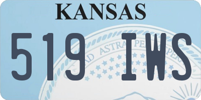 KS license plate 519IWS