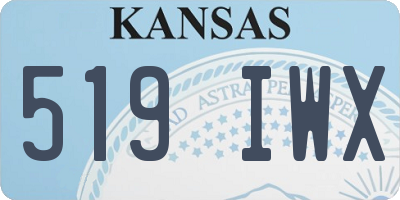KS license plate 519IWX