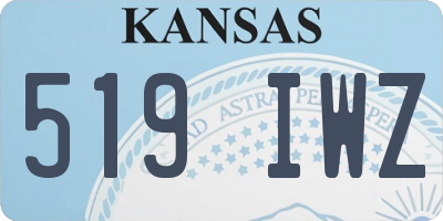 KS license plate 519IWZ