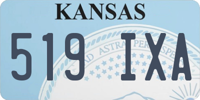 KS license plate 519IXA