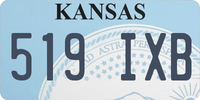 KS license plate 519IXB