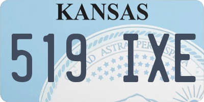 KS license plate 519IXE