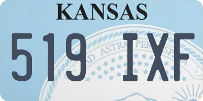 KS license plate 519IXF
