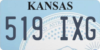 KS license plate 519IXG