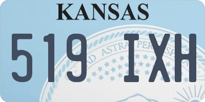 KS license plate 519IXH
