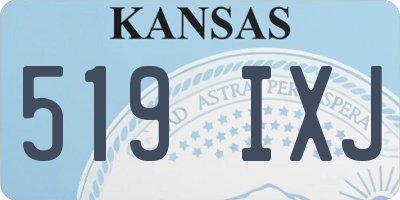 KS license plate 519IXJ