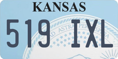 KS license plate 519IXL