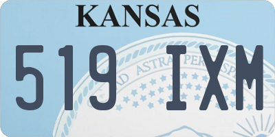 KS license plate 519IXM