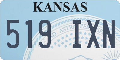 KS license plate 519IXN