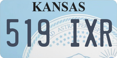 KS license plate 519IXR