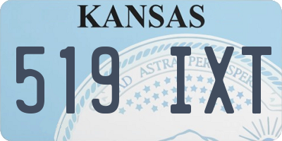 KS license plate 519IXT
