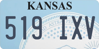 KS license plate 519IXV
