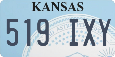 KS license plate 519IXY