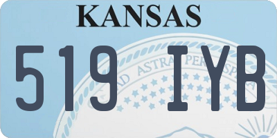 KS license plate 519IYB