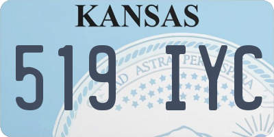 KS license plate 519IYC