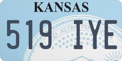 KS license plate 519IYE