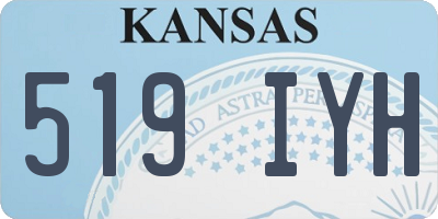 KS license plate 519IYH