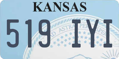 KS license plate 519IYI