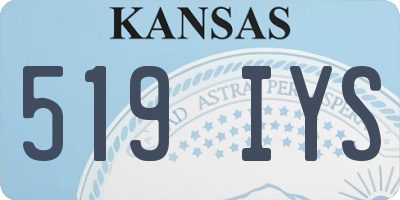 KS license plate 519IYS