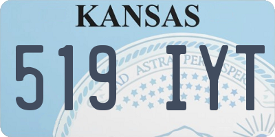 KS license plate 519IYT
