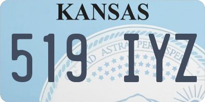 KS license plate 519IYZ