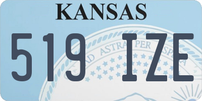 KS license plate 519IZE