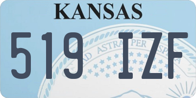 KS license plate 519IZF