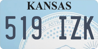 KS license plate 519IZK