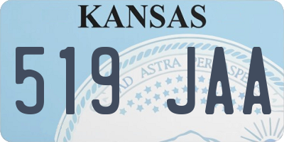 KS license plate 519JAA
