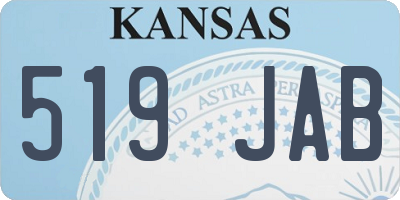 KS license plate 519JAB