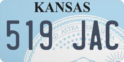 KS license plate 519JAC