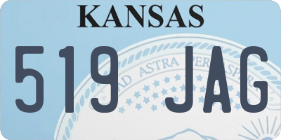 KS license plate 519JAG