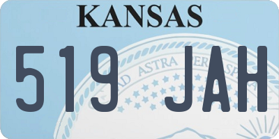 KS license plate 519JAH