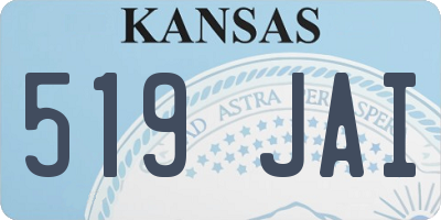 KS license plate 519JAI
