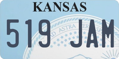 KS license plate 519JAM