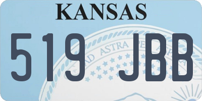 KS license plate 519JBB