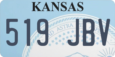 KS license plate 519JBV
