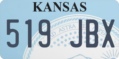 KS license plate 519JBX