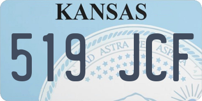 KS license plate 519JCF
